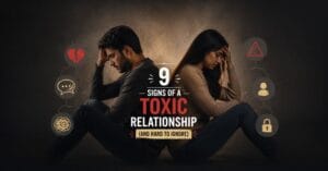 Emotionally exhausted couple showing signs of a toxic relationship
