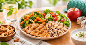 Diet plan for weight loss with healthy Indian food and balanced meal