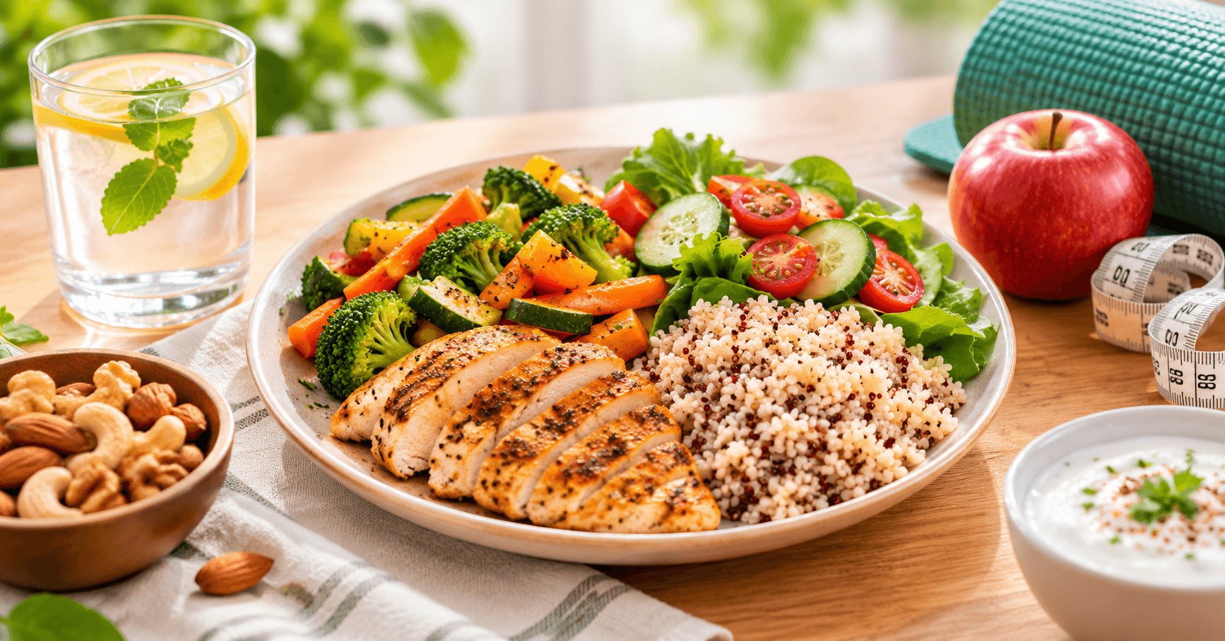 Diet plan for weight loss with healthy Indian food and balanced meal